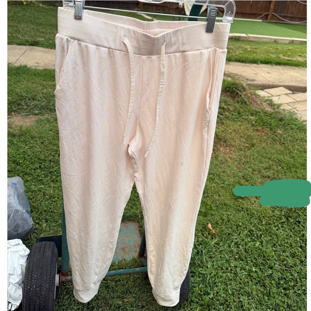 Cozy Earth Women Bamboo Joggers Cream Ivory Lounge Pants Size M